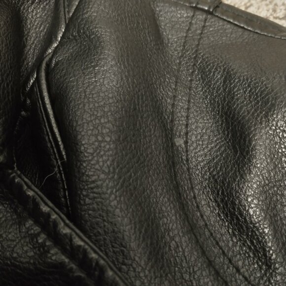 Faux leather black Rivet jacket moto - Picture 6 of 6